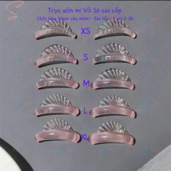 Trục Uốn Mi silicon Sò Loại 1, Siêu Dính, Bộ Uốn Mi 5 Size